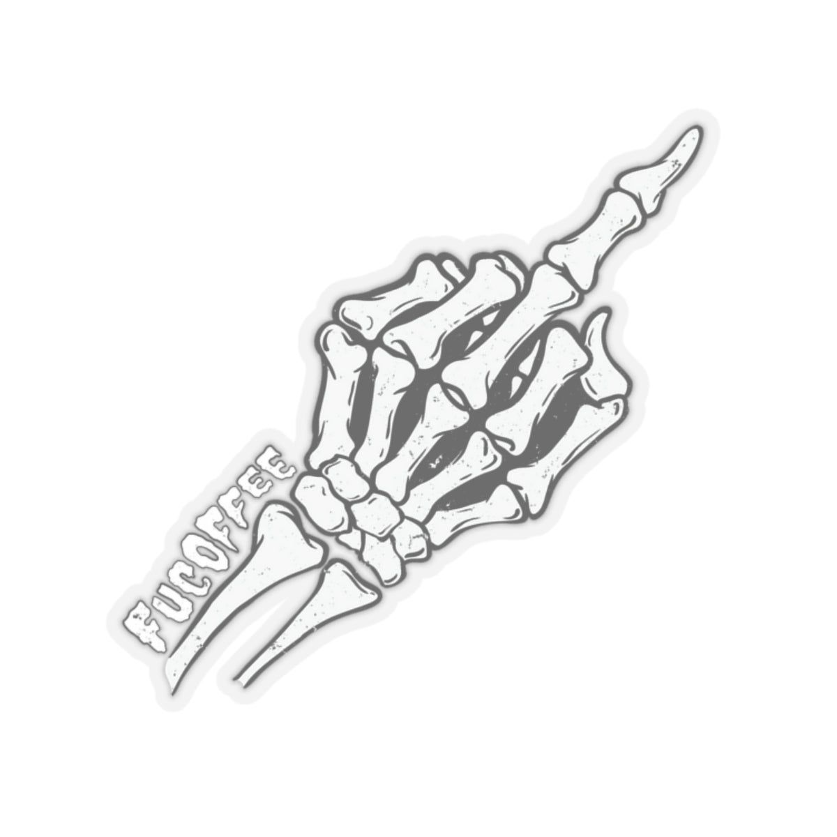 Skeleton Middle Finger Sticker