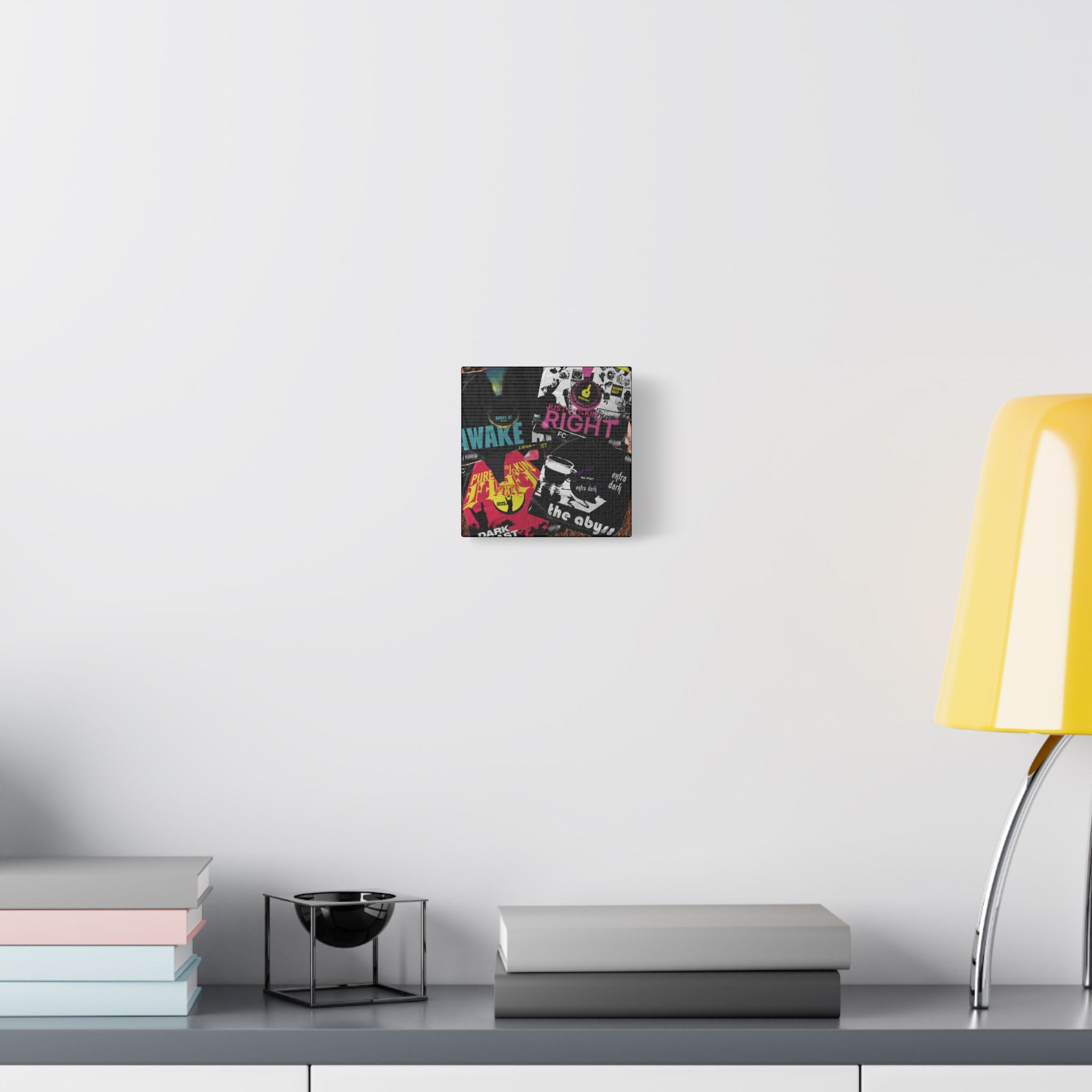 The Full Discography Collage Satin Canvas Stretched | Wall Art