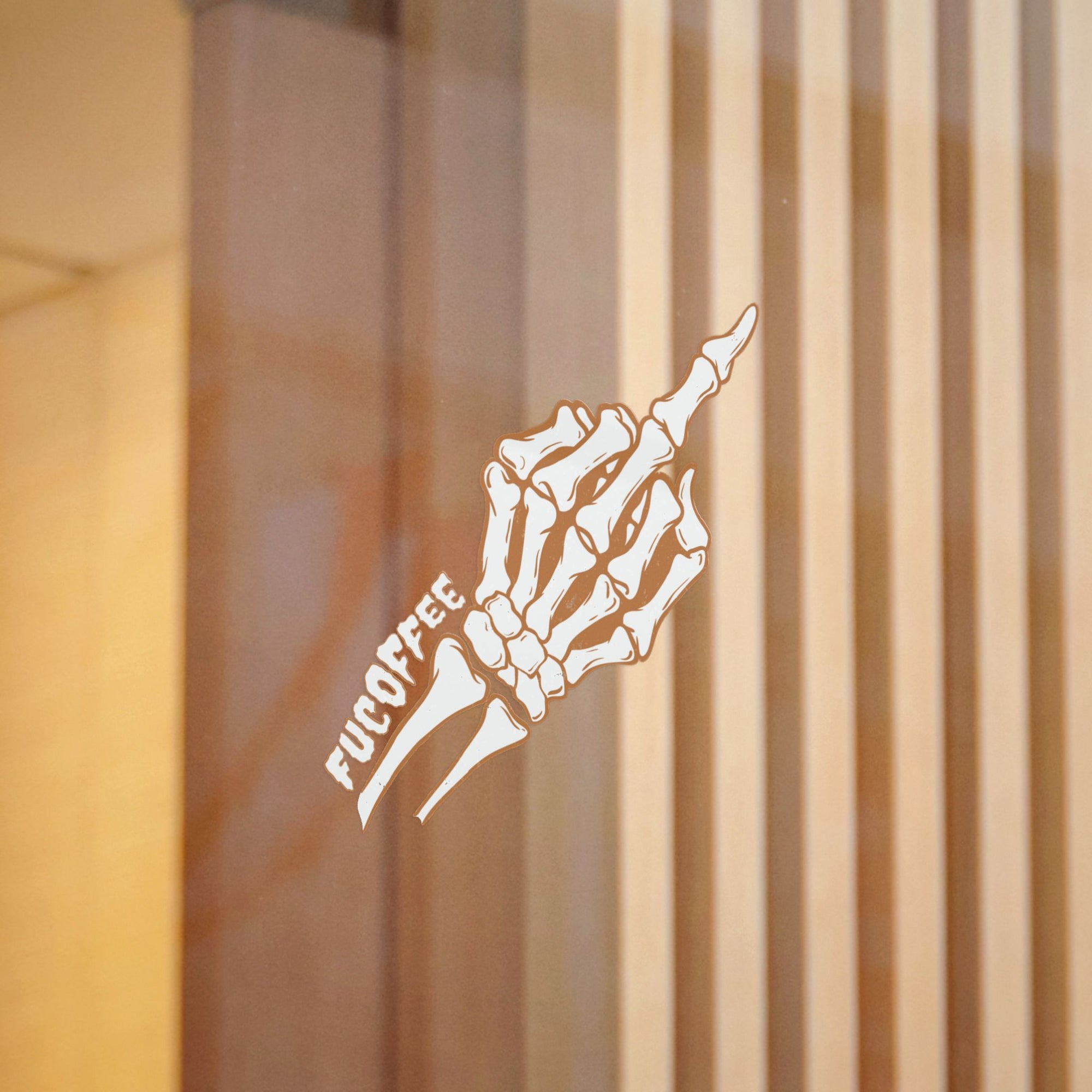 Death Before Decaf Middle Finger Sticker