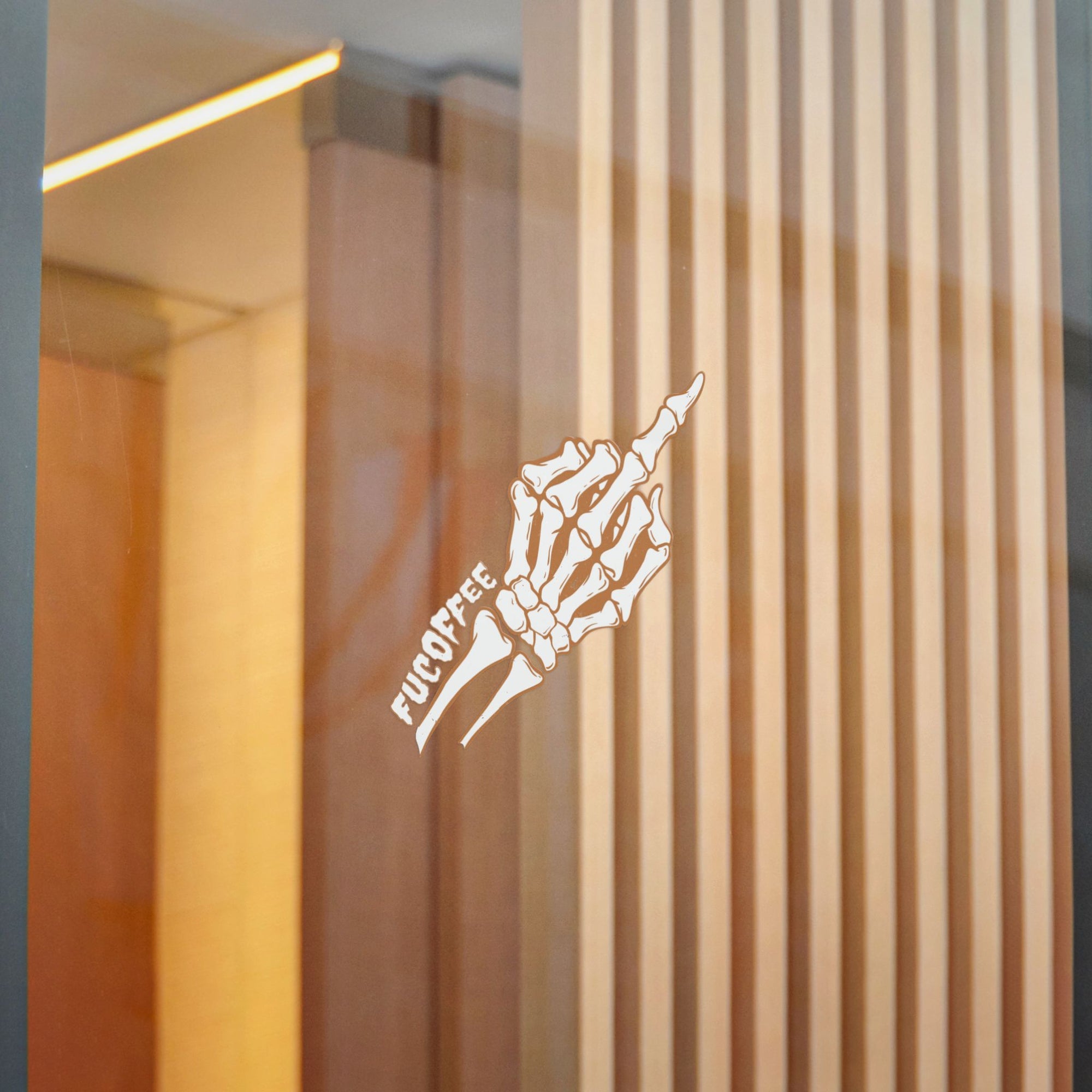 Death Before Decaf Middle Finger Sticker