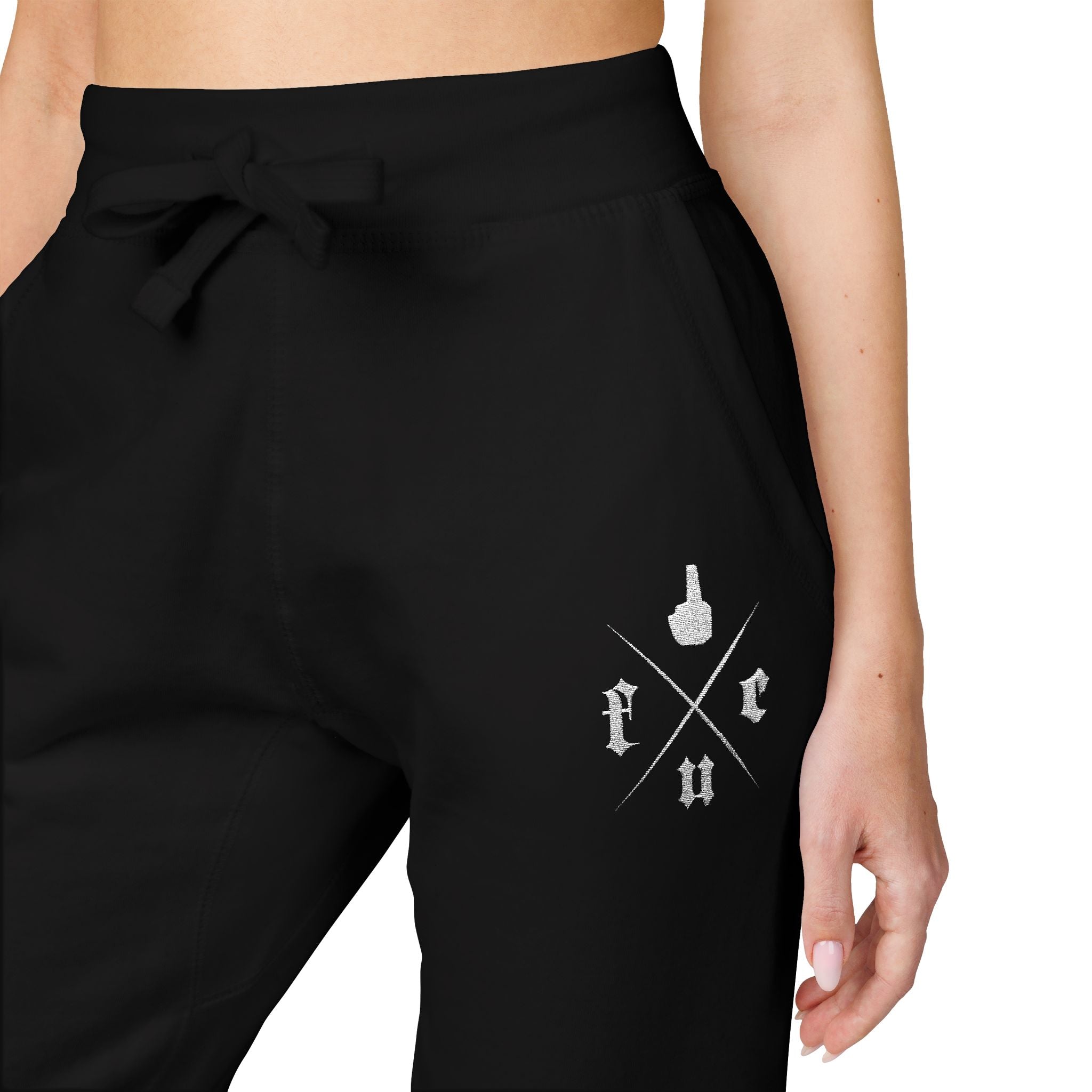 FuCoffee Co. Embroidered Fleece Joggers