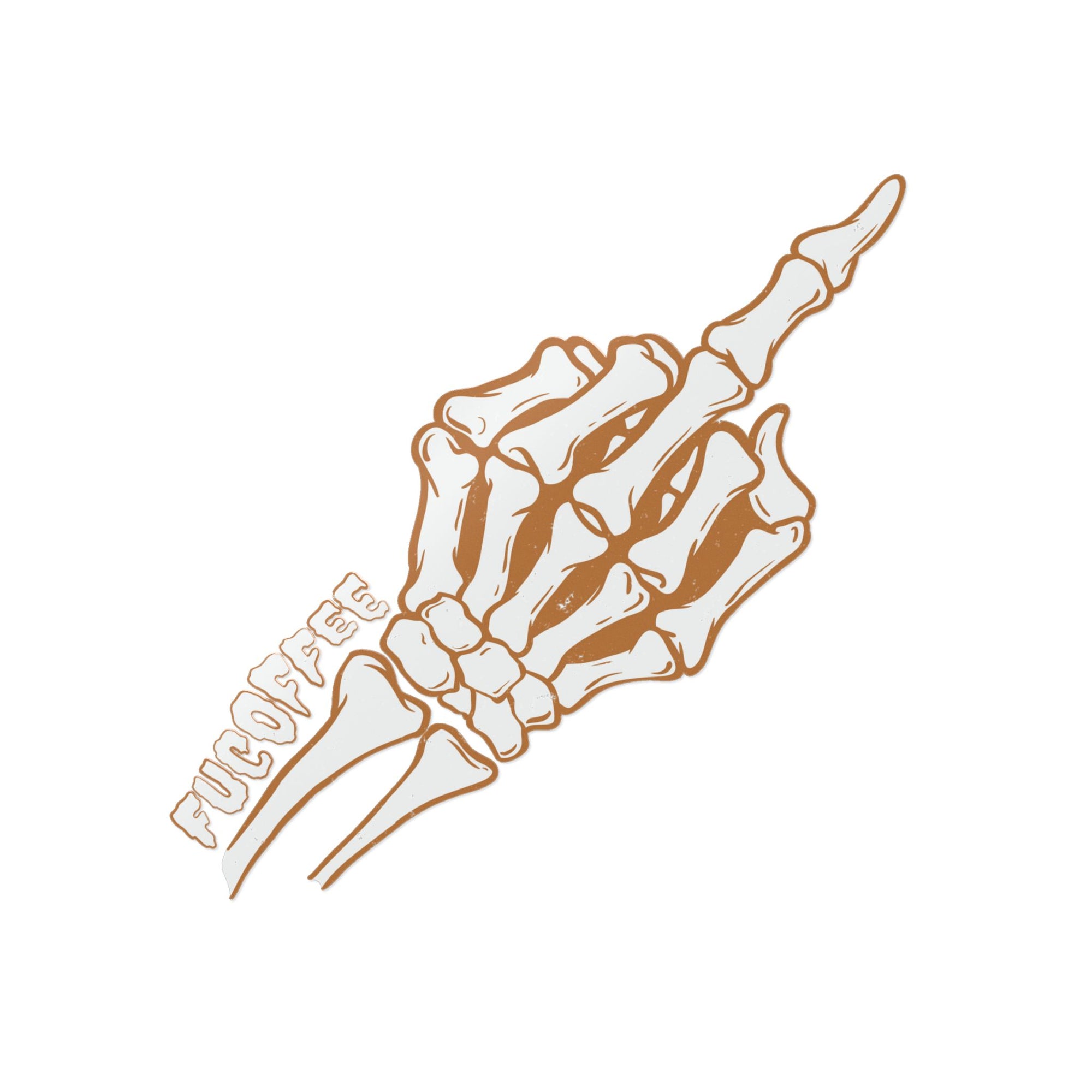 Death Before Decaf Middle Finger Sticker