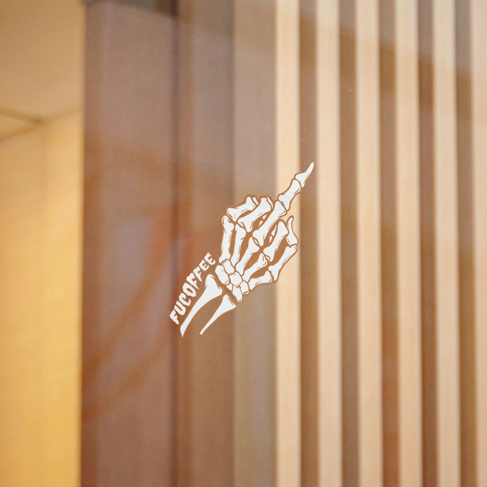 Death Before Decaf Middle Finger Sticker