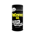 Black container of Fucoffee Co. Instant Overdrive on a white background