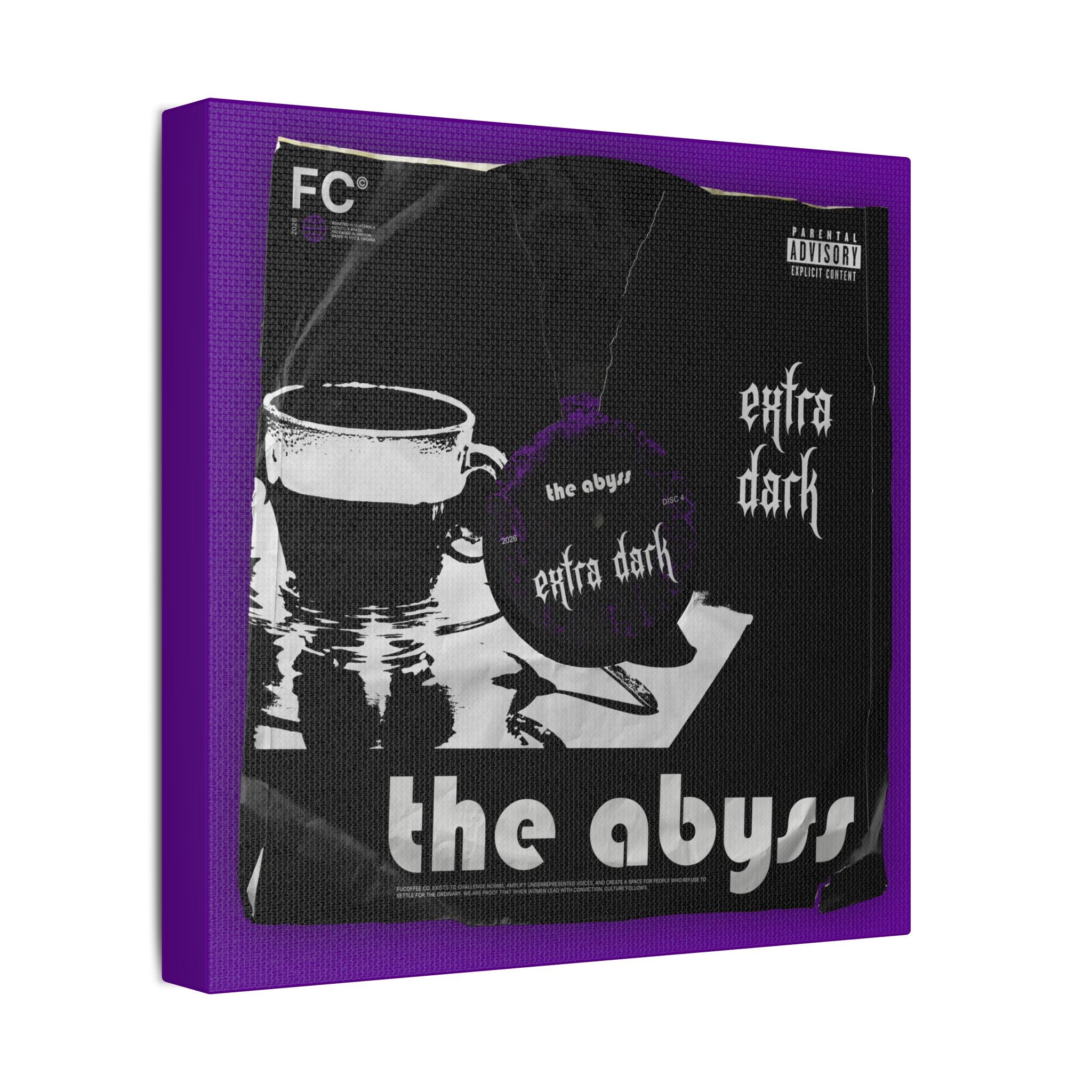 The Abyss Vinyl Satin Canvas Stretched | Wall Art