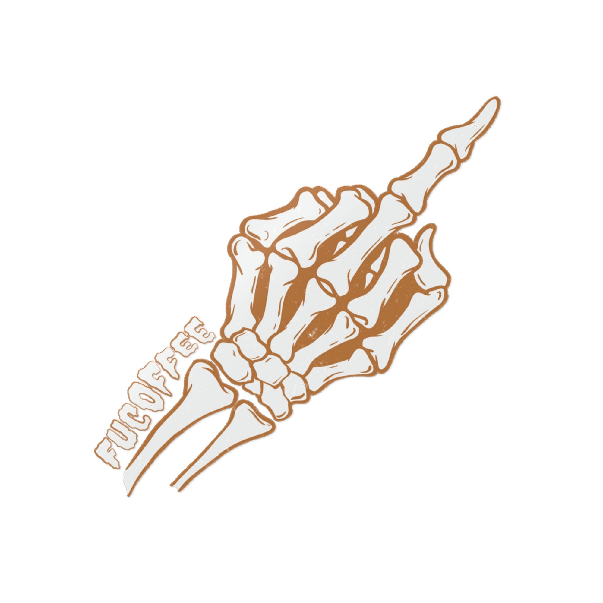 Death Before Decaf Middle Finger Sticker