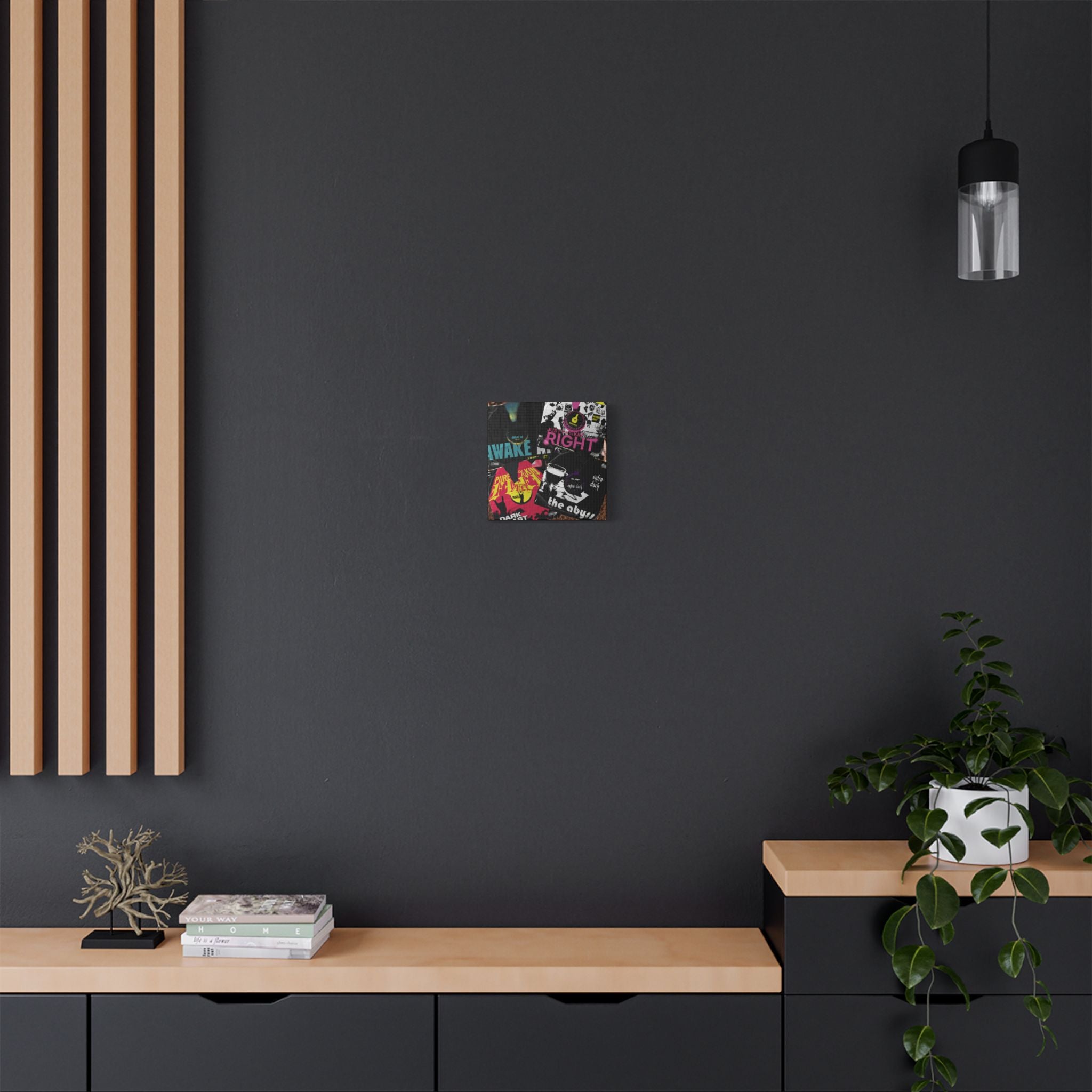 The Full Discography Collage Satin Canvas Stretched | Wall Art