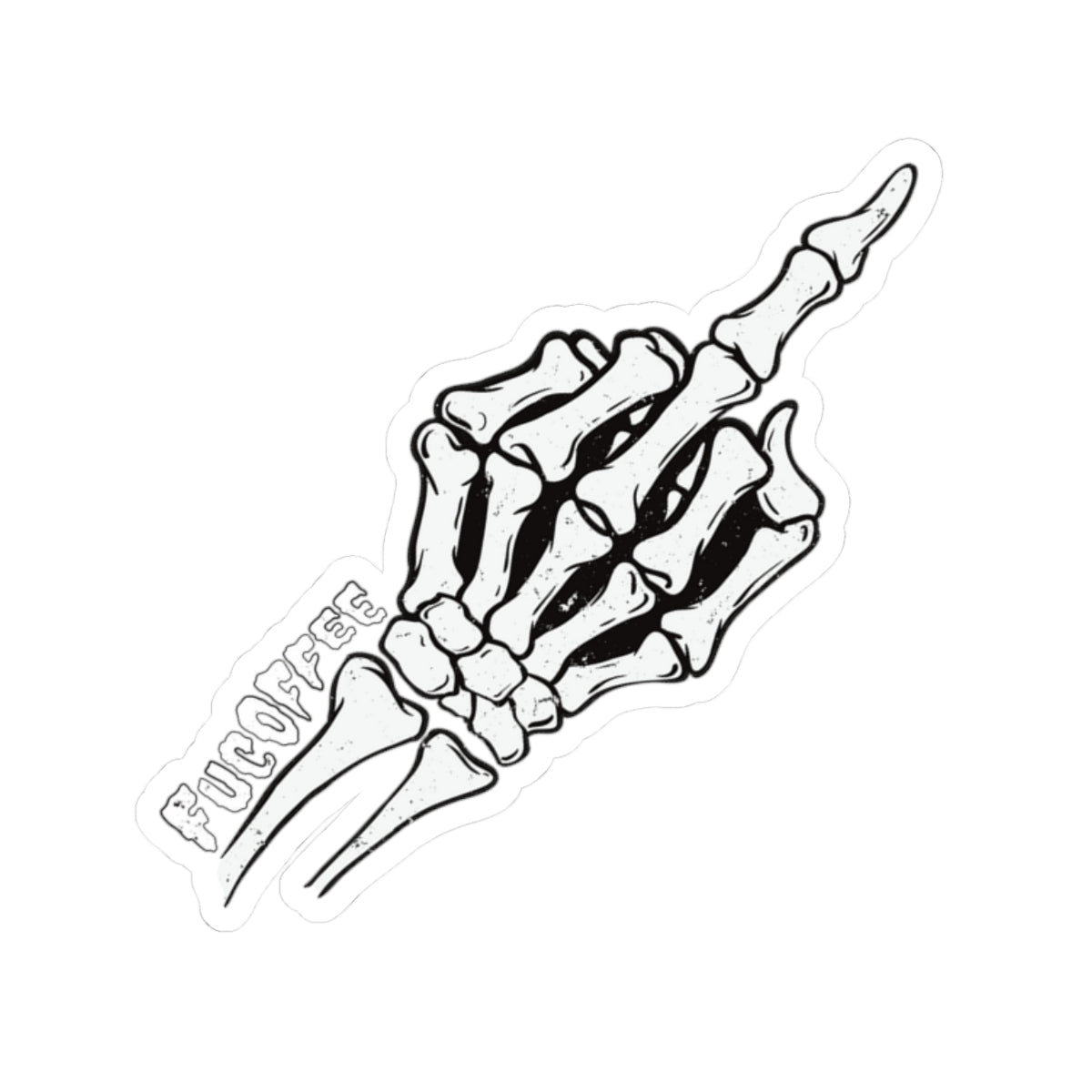 Skeleton Middle Finger Sticker