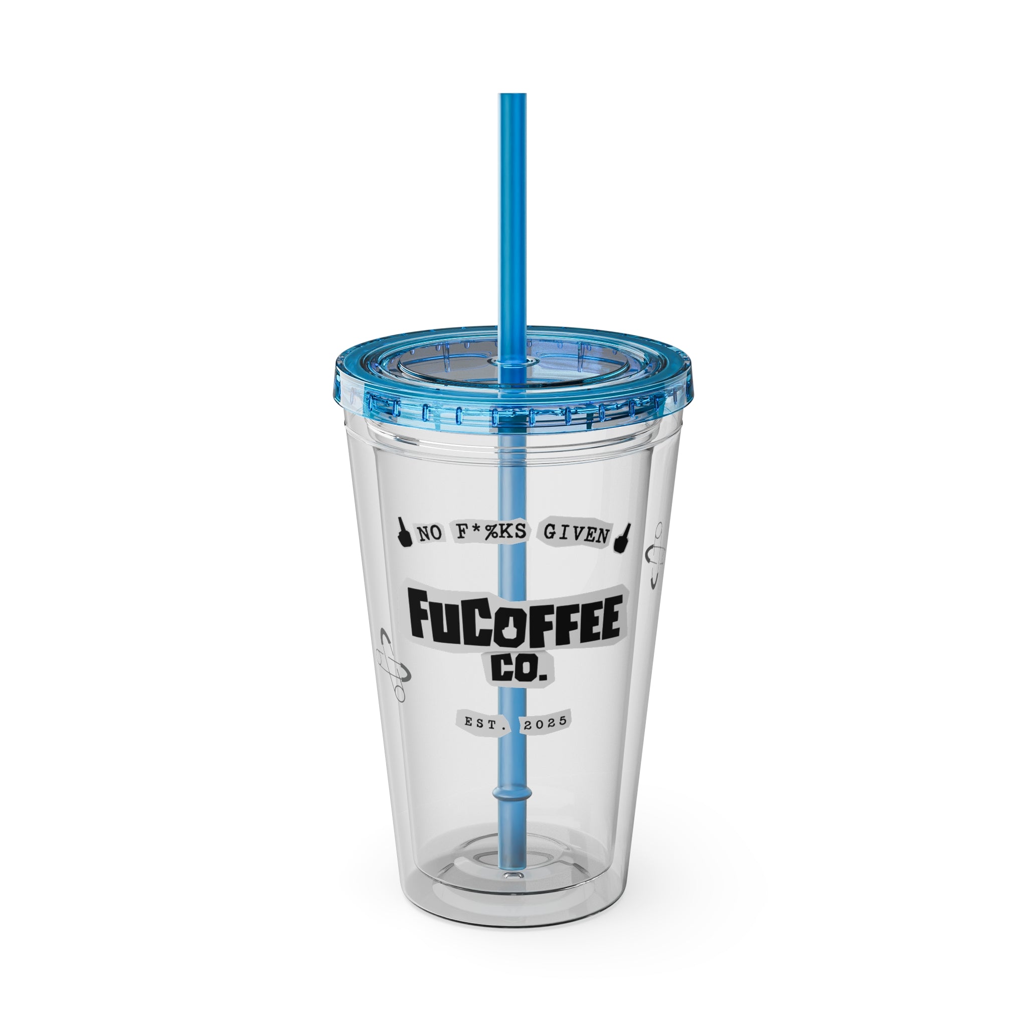FuCoffee Co. 16oz To-Go Cup Blue