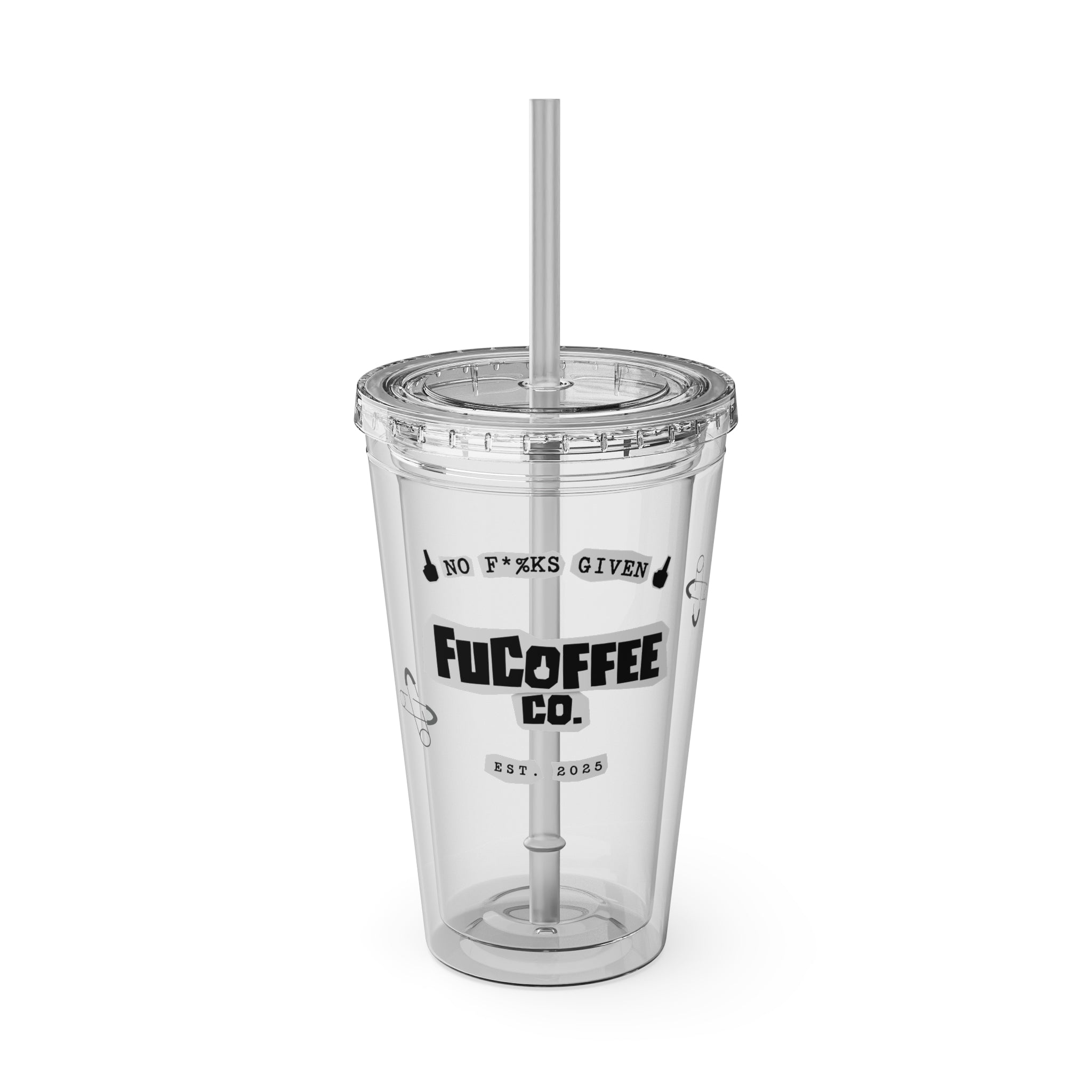 FuCoffee Co. 16oz To-Go Cup Clear