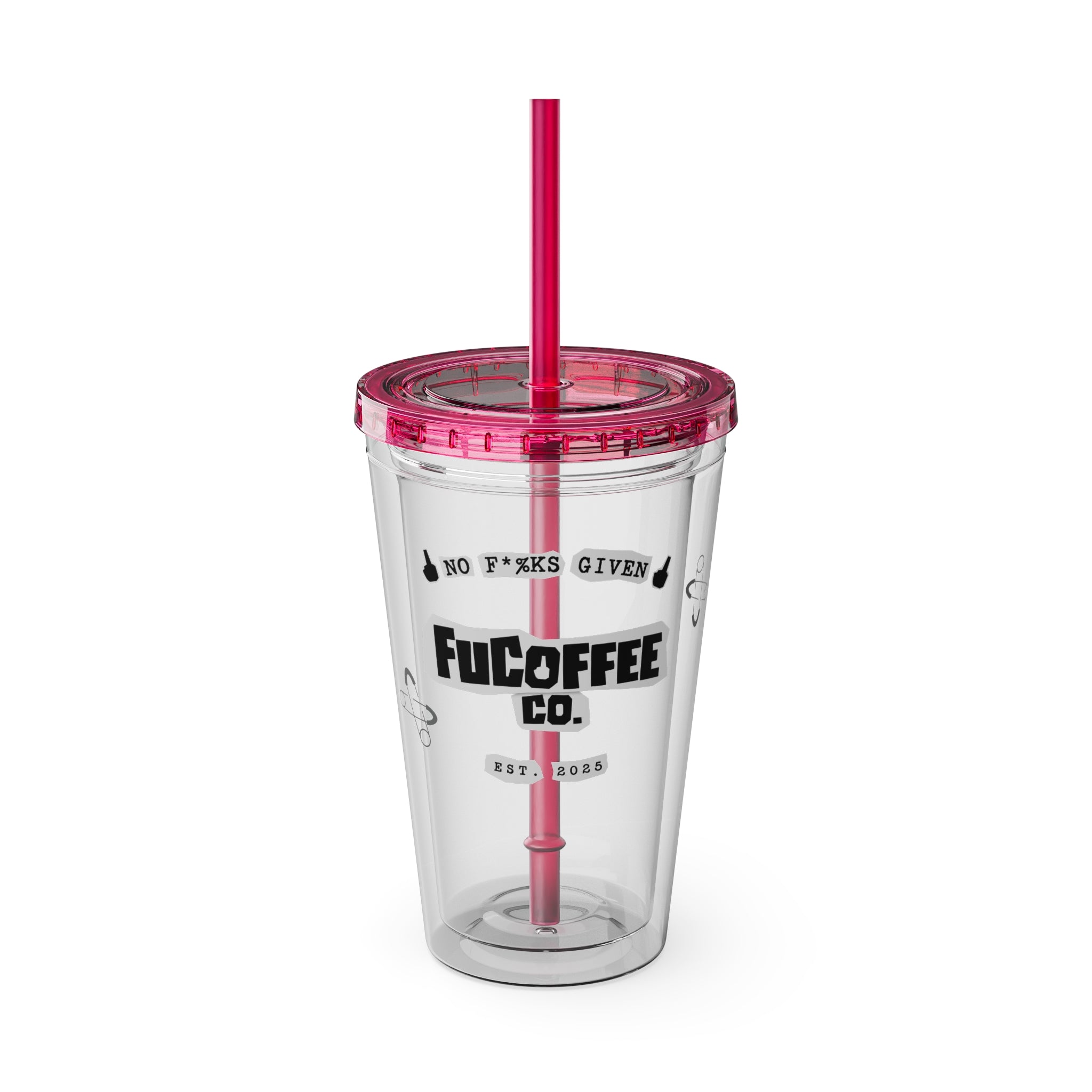 FuCoffee Co. 16oz To-Go Cup Pink