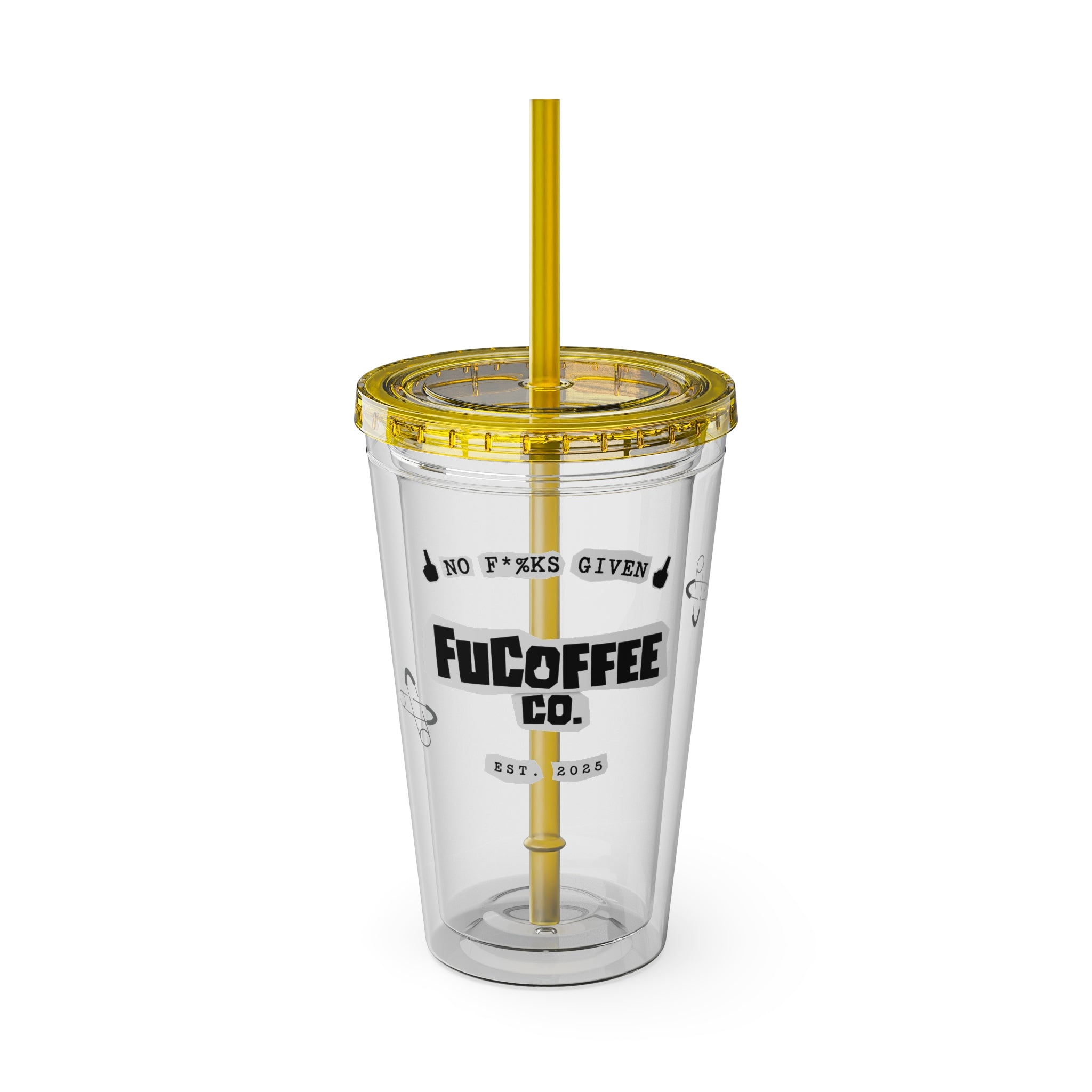 FuCoffee Co. 16oz To-Go Cup Yellow