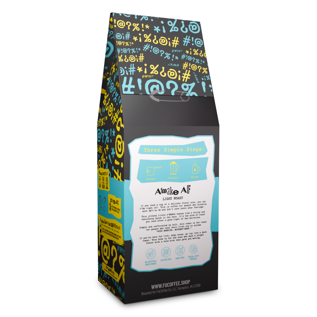 FuCoffee Co. Awake AF Ground and Whole Bean Coffee