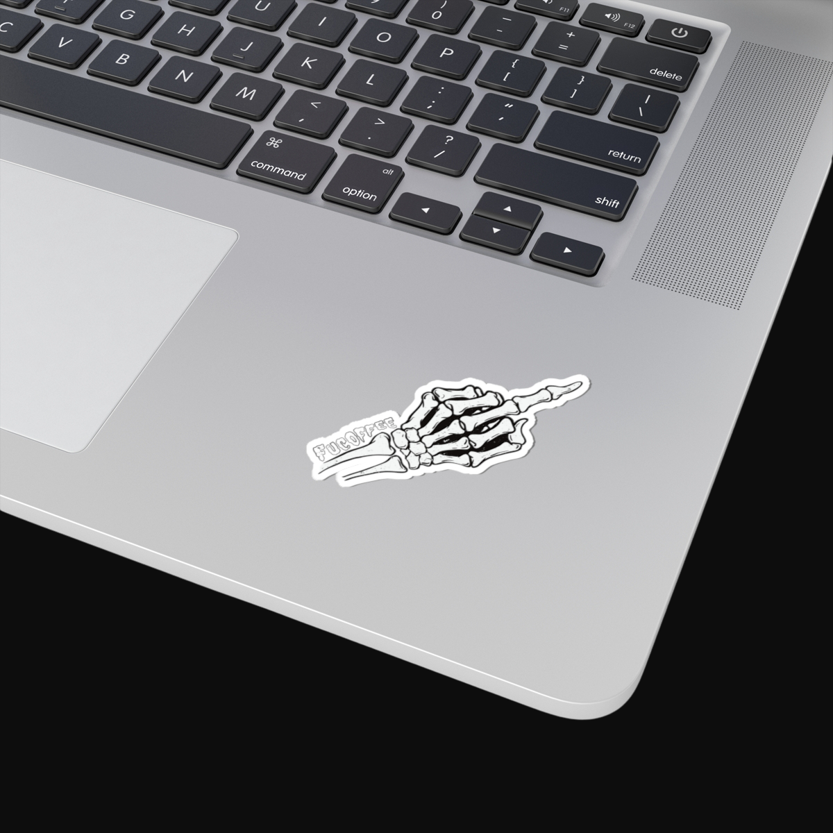 Skeleton Middle Finger Sticker